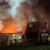 Multiple volunteer fire departments responded to a large house fire in Shaler on Hawthorne Road on Dec. 4, 2023. 