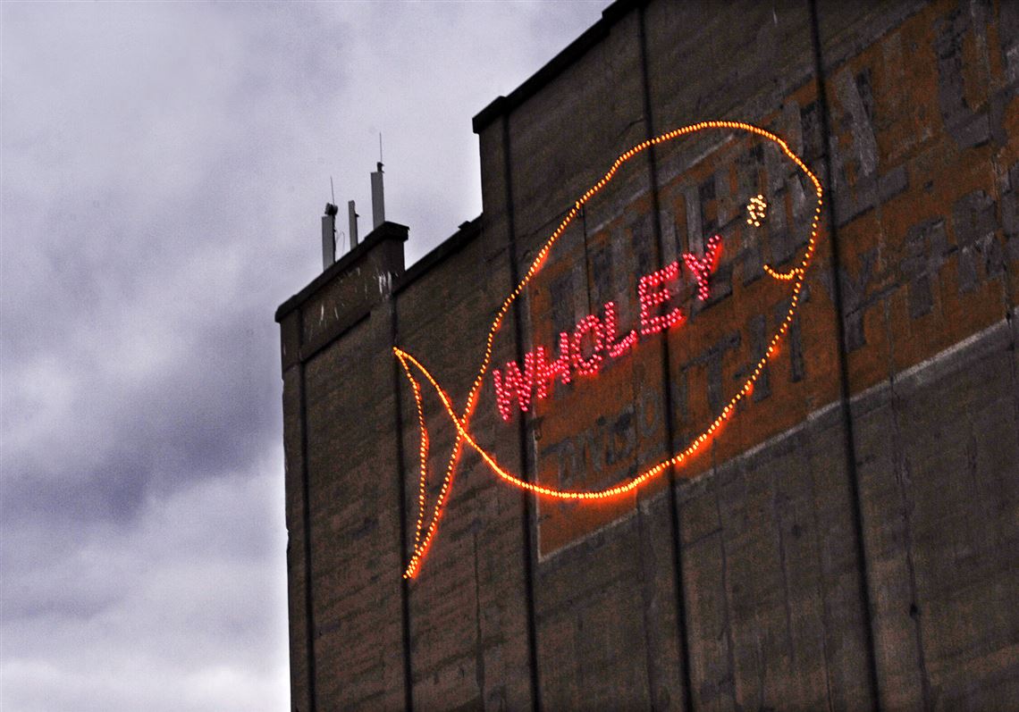The Wholey fish sign in 2013. 