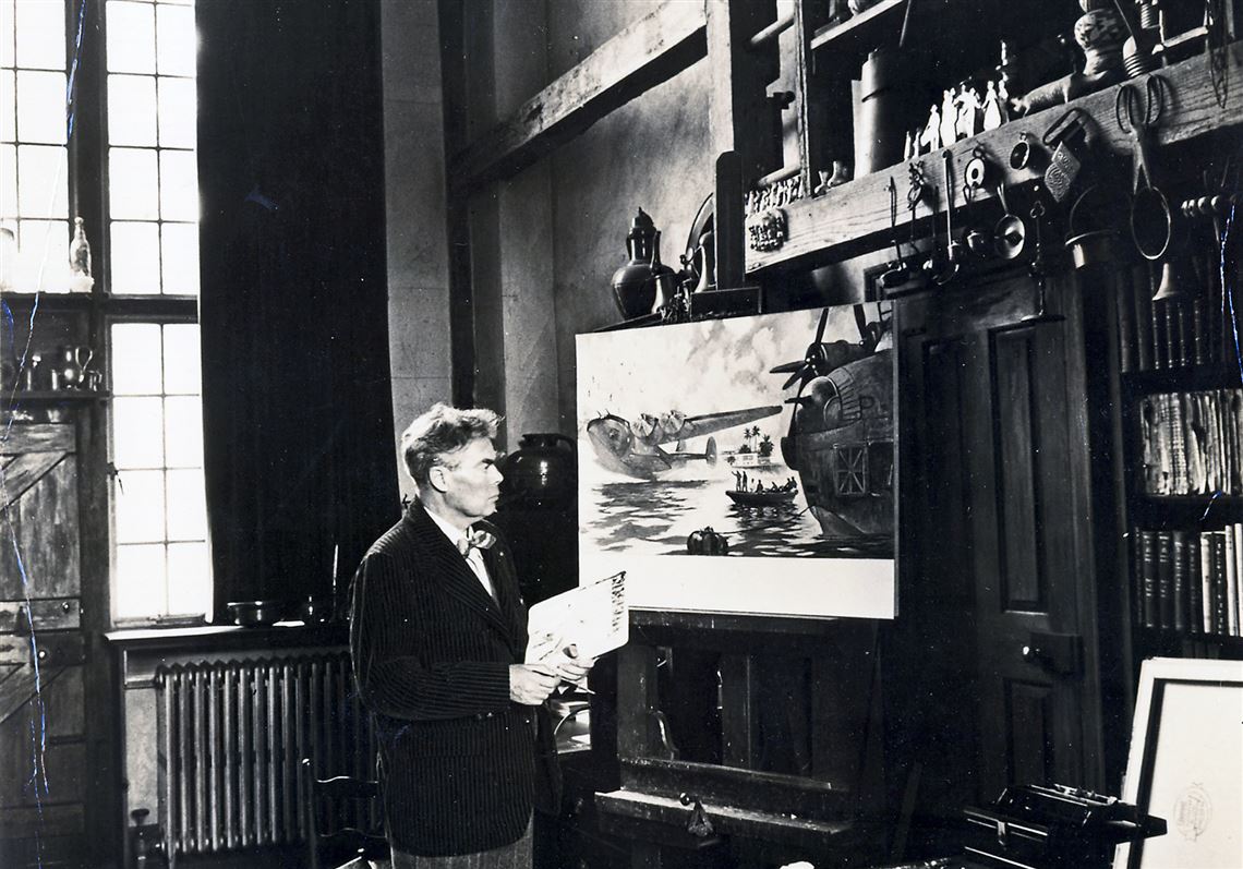 Thornton Oakley at Christmas in 1943.