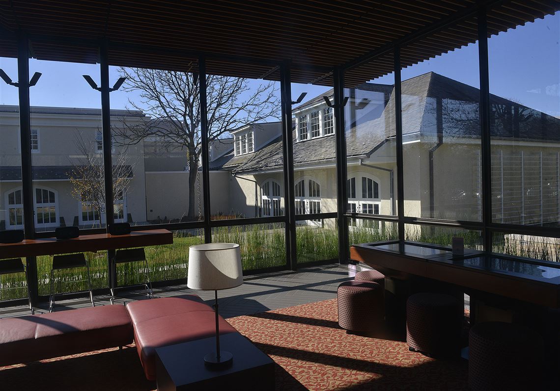 A view of The Frick Car and Carriage Museum from the education center in 2015. 
