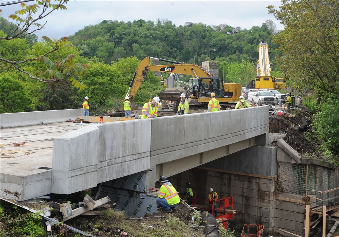 Precast pieces hasten replacement of Route 30 bridge in East Pittsburgh ...