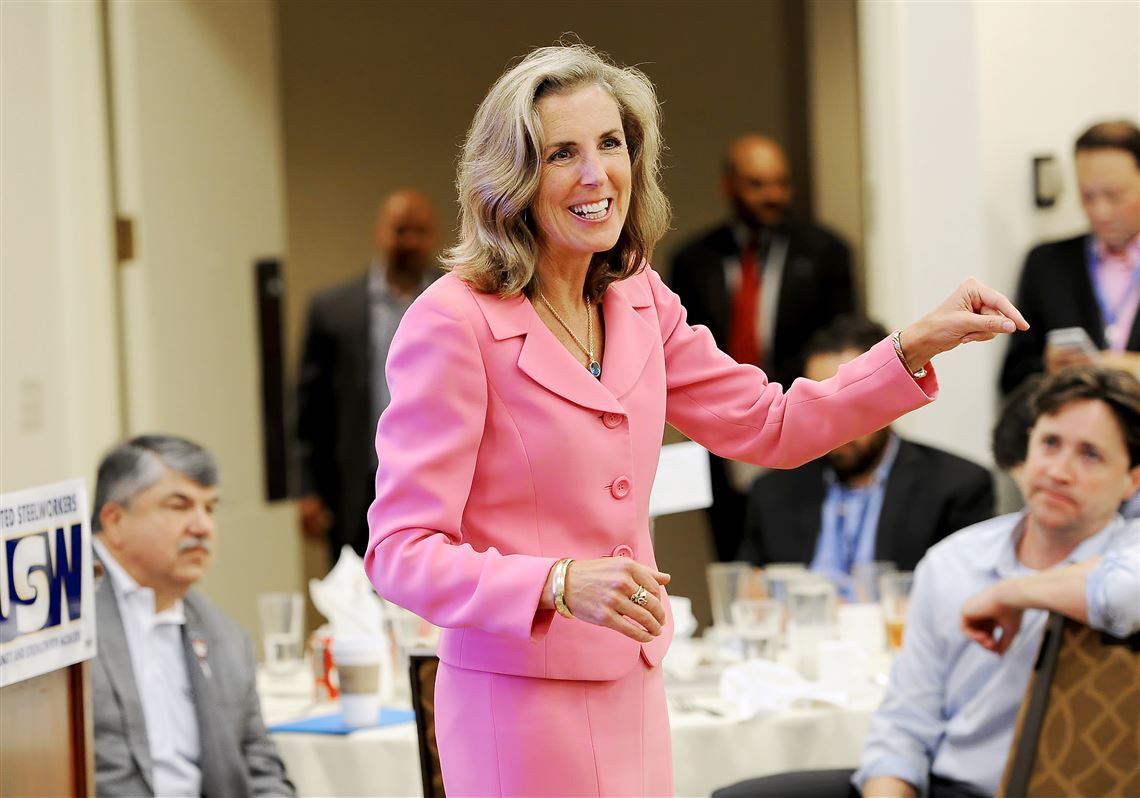 U.S. Senate candidate Katie McGinty addresses the USW on July 27 in Philadelphia.