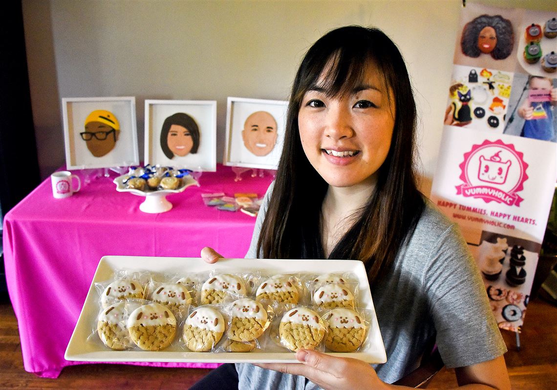 Jasmine Cho holds Peanut Butter Pups she made as part of her Yummyholic sweets business in September 2016. 