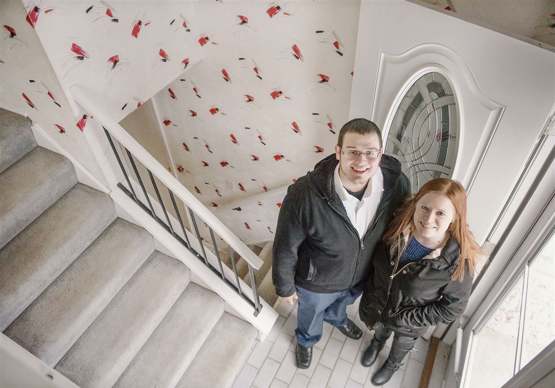 First-time homebuyers Josh Tobolski, 26, and his fiancee, Denise Dougherty, 22, are in the process of buying this home in Ross. The sellers left a note in the house to tell potential buyers what they have enjoyed about the home and neighborhood.