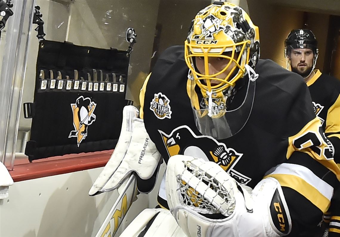 Marc-Andre Fleury's awesome new Penguins helmet is so 90s