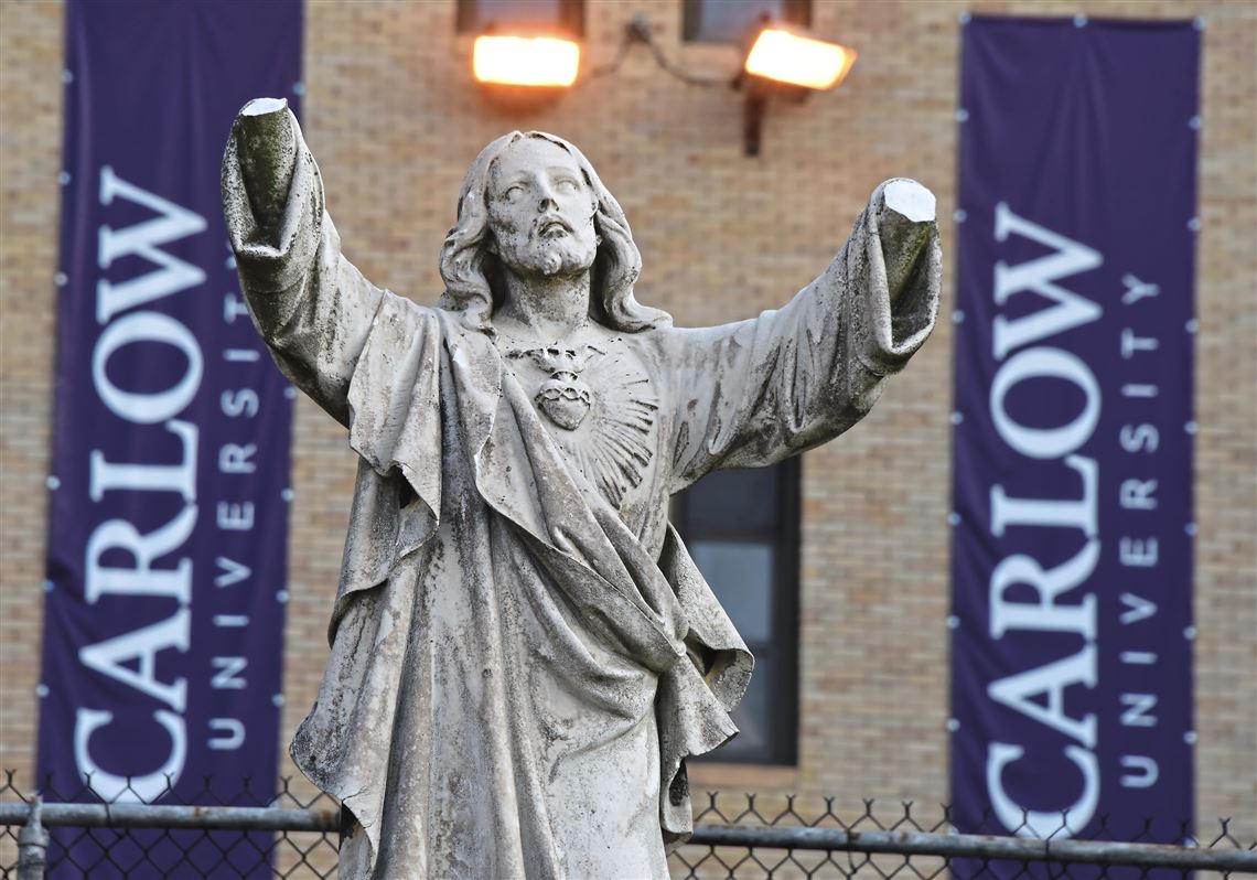 jesus-statue-vandalized-hands-broken-off-on-carlow-university-campus