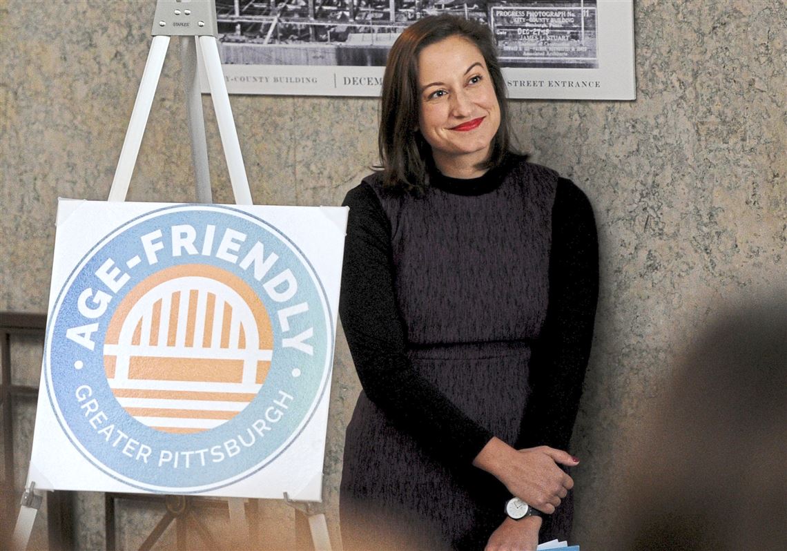 Laura Poskin, project manager of the Age-Friendly Greater Pittsburgh initiative, at an October event. 