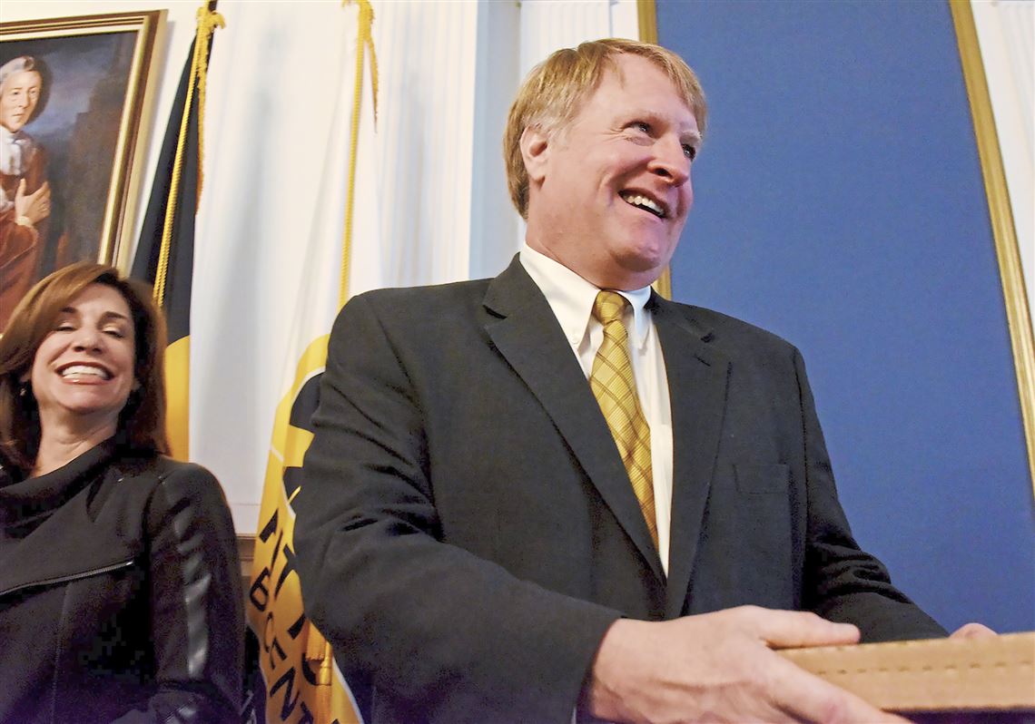 In this October photo, Allegheny County Executive Rich Fitzgerald passes the Amazon 