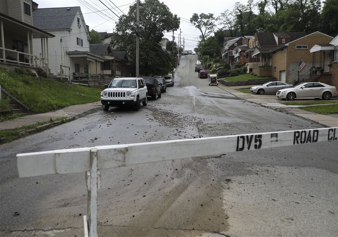 Broken main sends water cascading down Beechview street, fills man's