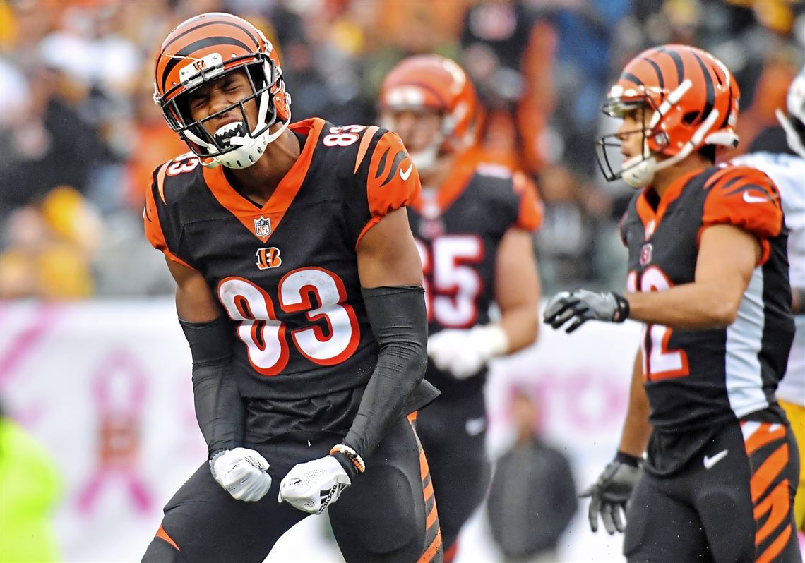 Tyler Boyd of the Cincinnati Bengals celebrates after the win