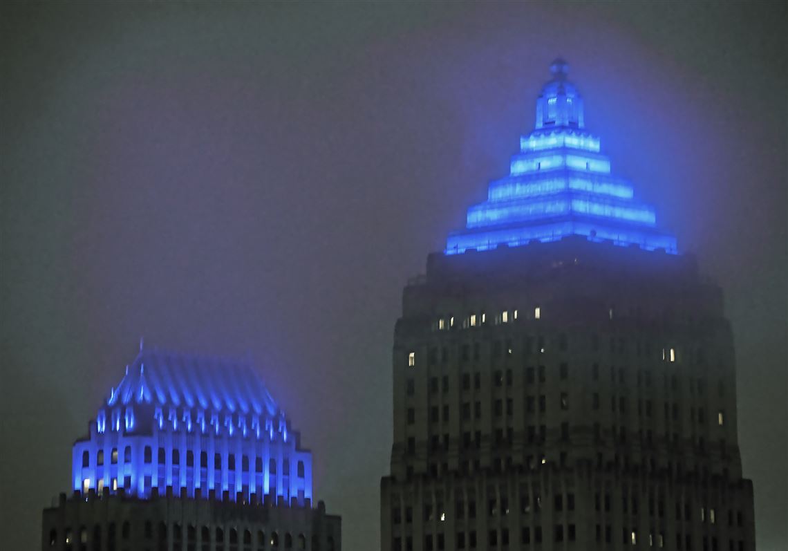 What is that orange light in the city? Buildings mark Easterseals' 100th