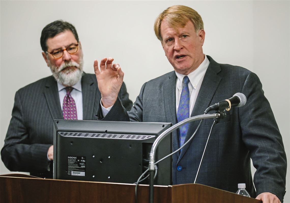 Allegheny County Executive Rich Fitzgerald talks about the Amazon HQ2 bid at a press conference at the County Courthouse on Thursday, Nov. 15, 2018, in Downtown Pittsburgh.    