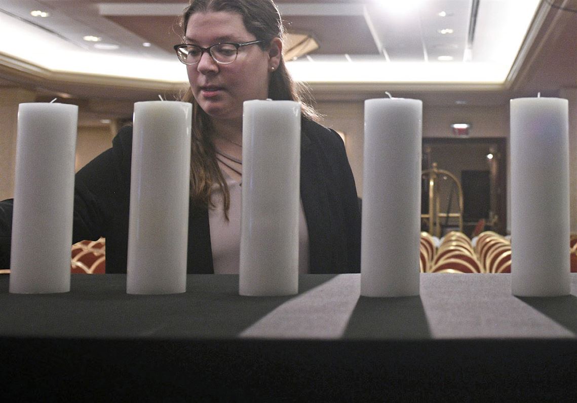 The one-month point after the Tree of Life shooting draws hundreds to reflect