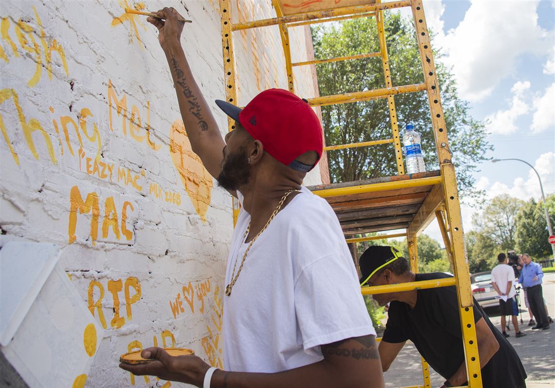 Artist creating mural for late Pittsburgh rapper Mac Miller at