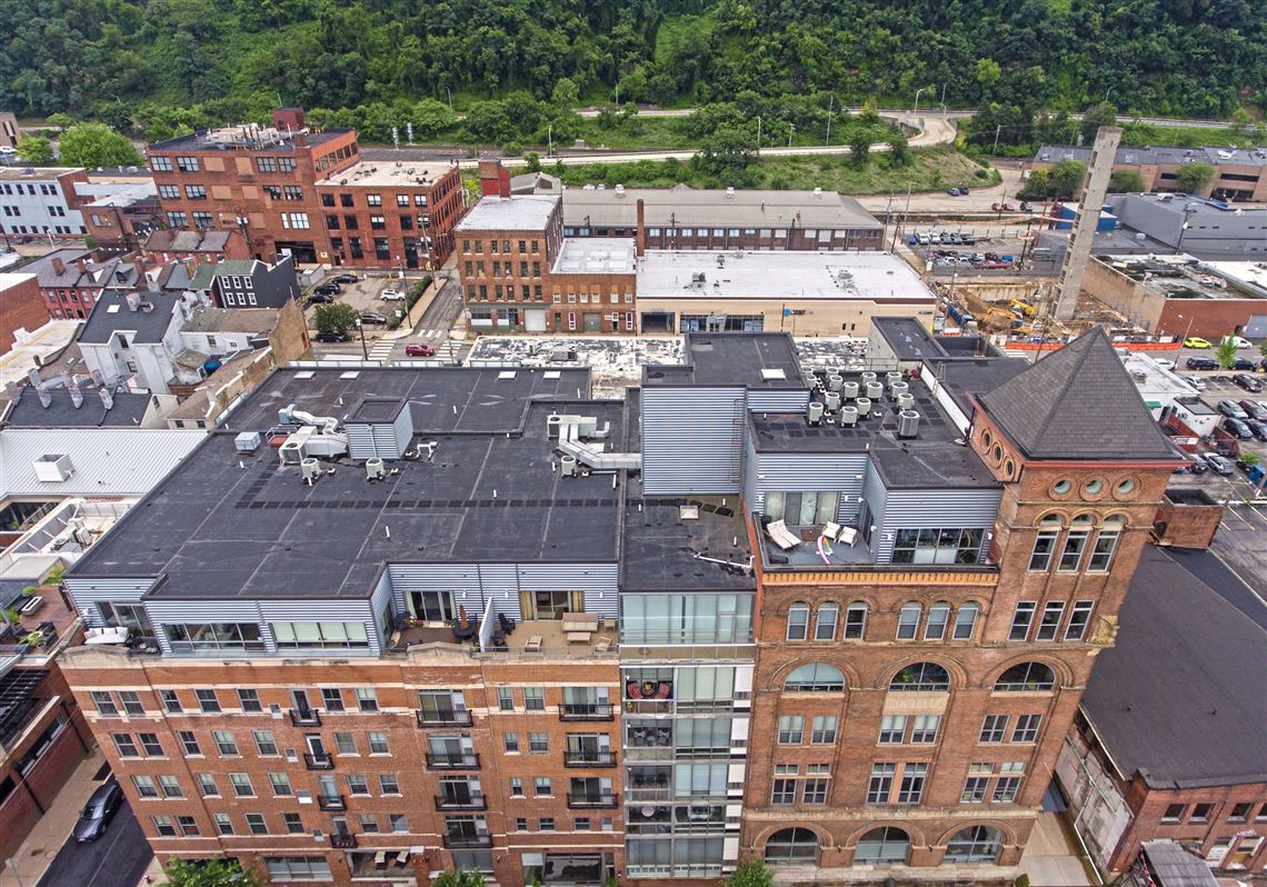 Newly constructed development “Otto Milk” on Smallman St on July 1, 2021, in the Strip District.