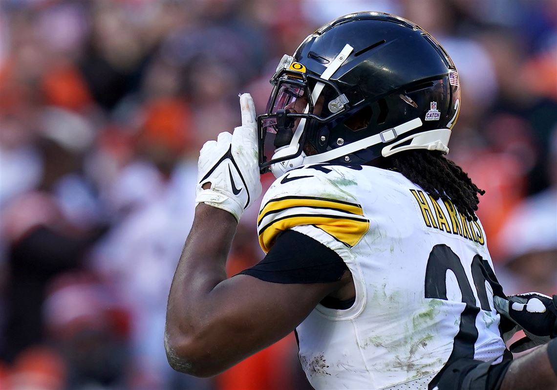 Pittsburgh Steelers' Najee Harris after scoring a touchdown