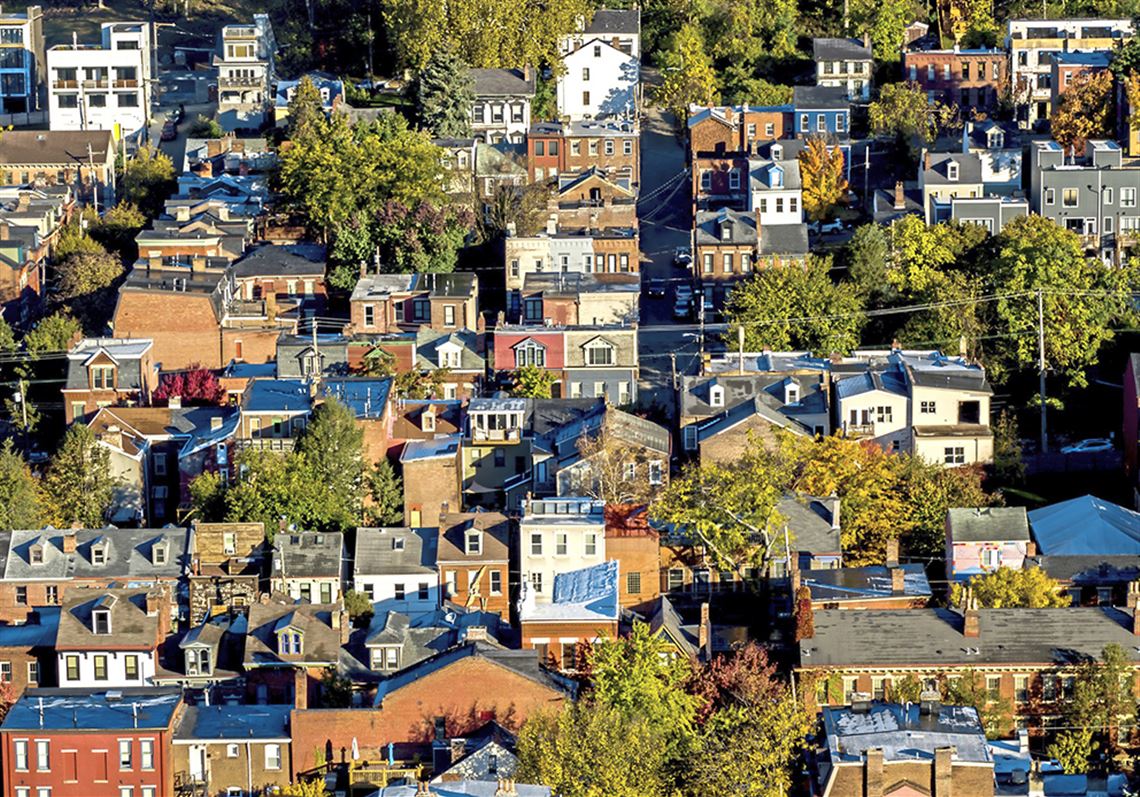 An aerial view of homes on the North Side. Property owners will soon be able to argue during assessment appeal hearings for a cut in the taxable value of their homes based on the common level ratio in their neighborhood rather than the one used for the county as a whole.