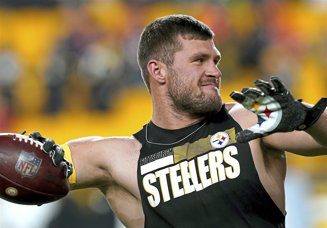 Pittsburgh Steelers linebacker T.J. Watt looks on during the