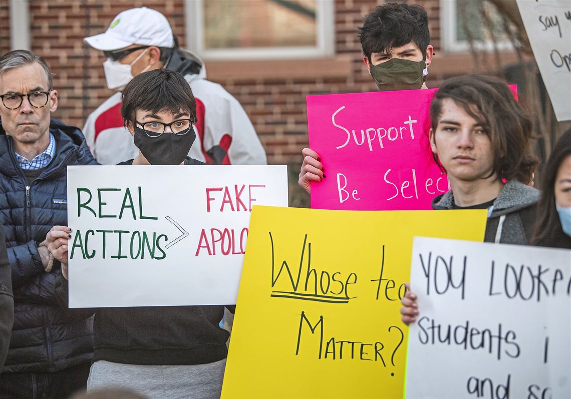 Sewickley Academy students hold protest outside school Pittsburgh