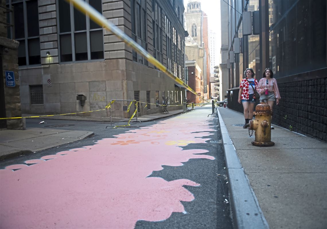 Painted street project welcomes Downtown walkers