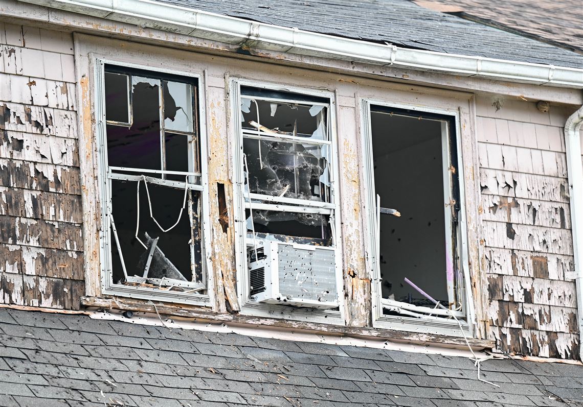 The aftermath at 4817 Broad Street, Garfield, where William Hardison Jr. lived. 