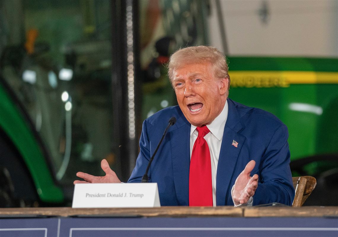 In Pennsylvania visit, Donald Trump threatens 200% tariffs on John Deere,  promises energy bill cuts | Pittsburgh Post-Gazette