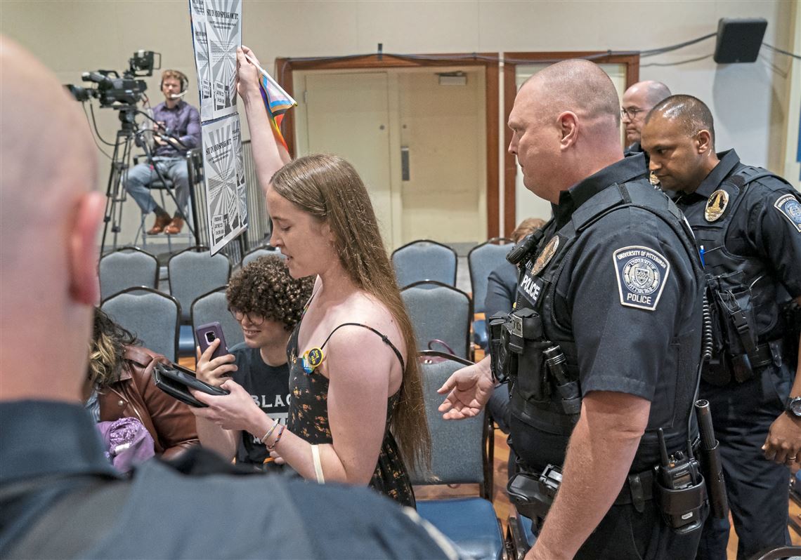 4 people advocating for transgender rights were escorted out of Pitt's