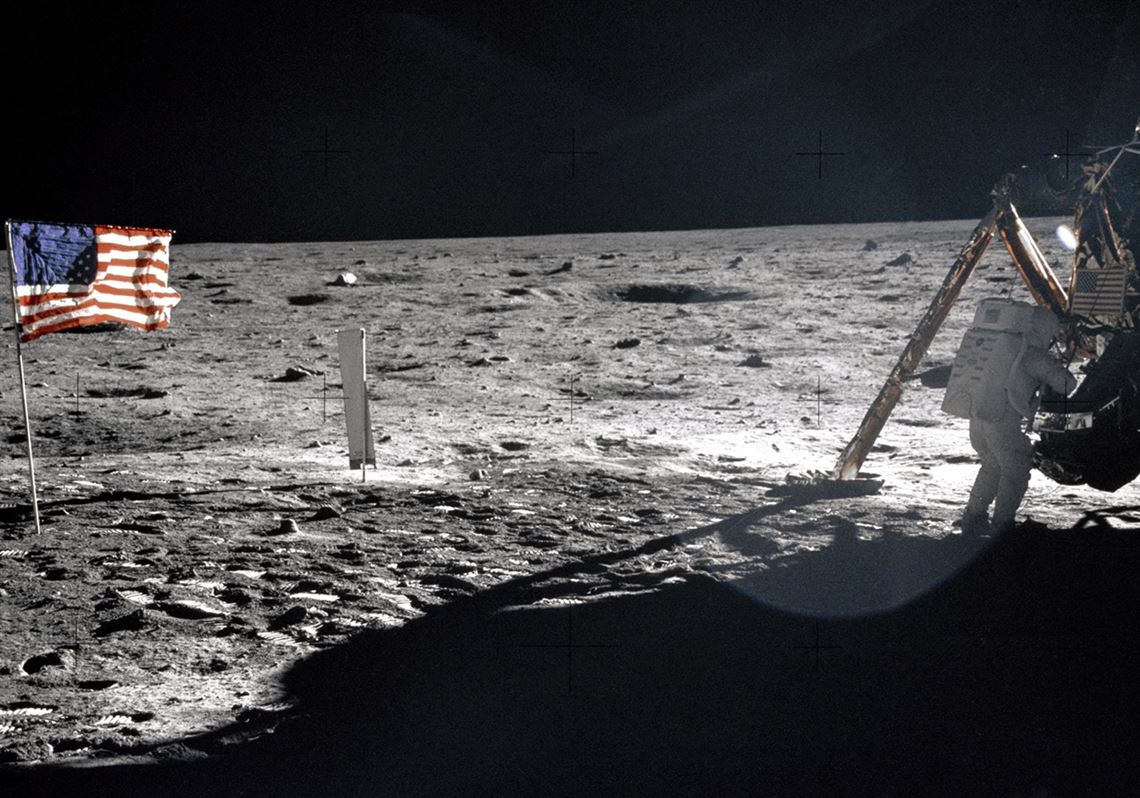 This July 20, 1969 file photo provided by NASA shows Apollo 11 astronaut Neil Armstrong on the lunar surface.