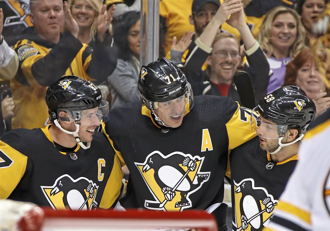 Kris Letang Sidney Crosby and Evgeni Malkin Pittsburgh Penguins