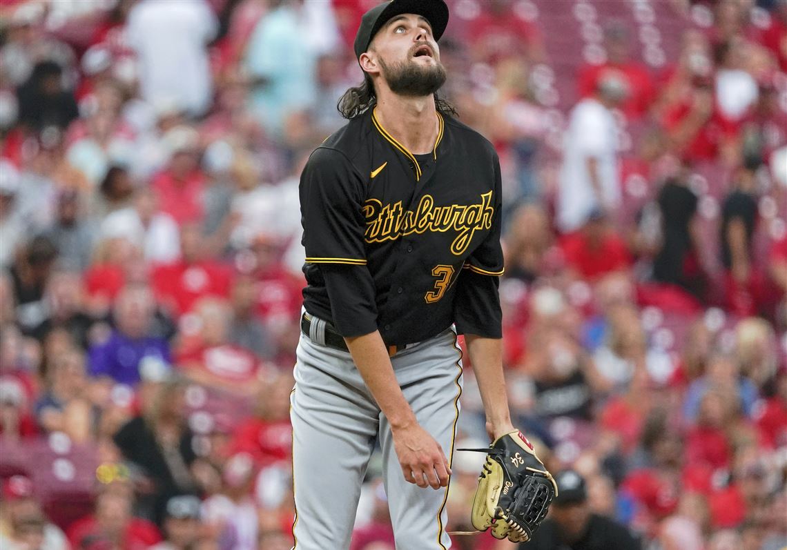 Pittsburgh Pirates starting pitcher JT Brubaker gets the ball back