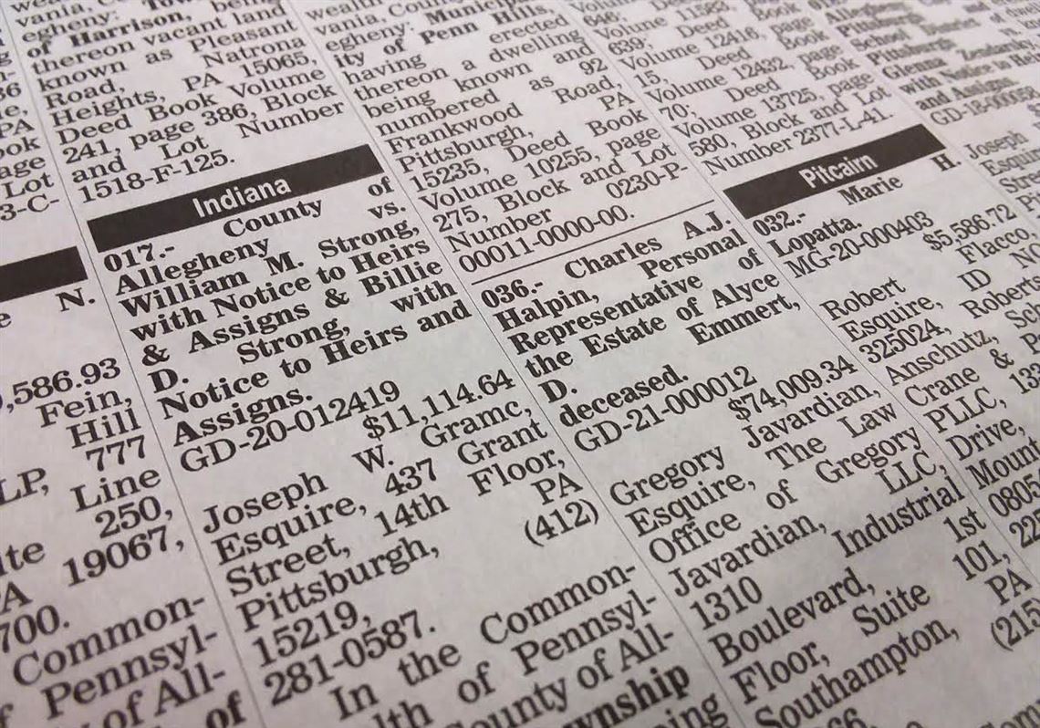 Allegheny County sheriff sale postponed until July Pittsburgh Post