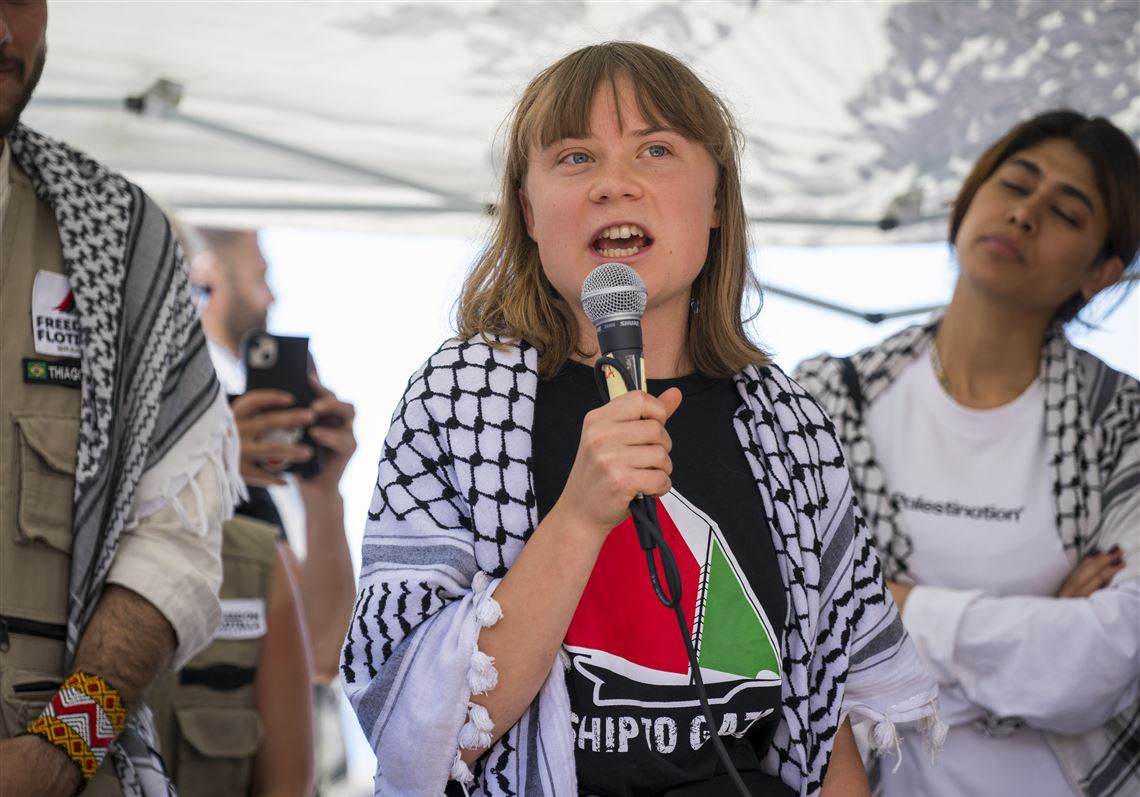 Climate activist Greta Thunberg joins aid ship sailing to Gaza aimed at  breaking Israel's blockade | Pittsburgh Post-Gazette