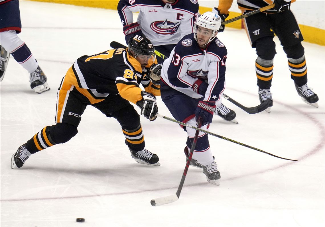 Sidney Crosby shrugs off illness, scores twice to power Penguins to win over Blue Jackets