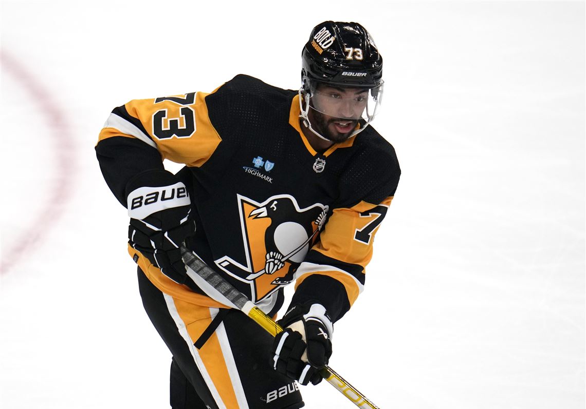 Pittsburgh Penguins defenseman Pierre-Olivier Joseph (73) during