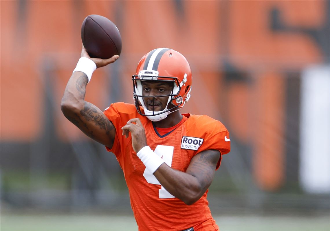 Deshaun Watson speaks before Browns' preseason opener vs. Jaguars