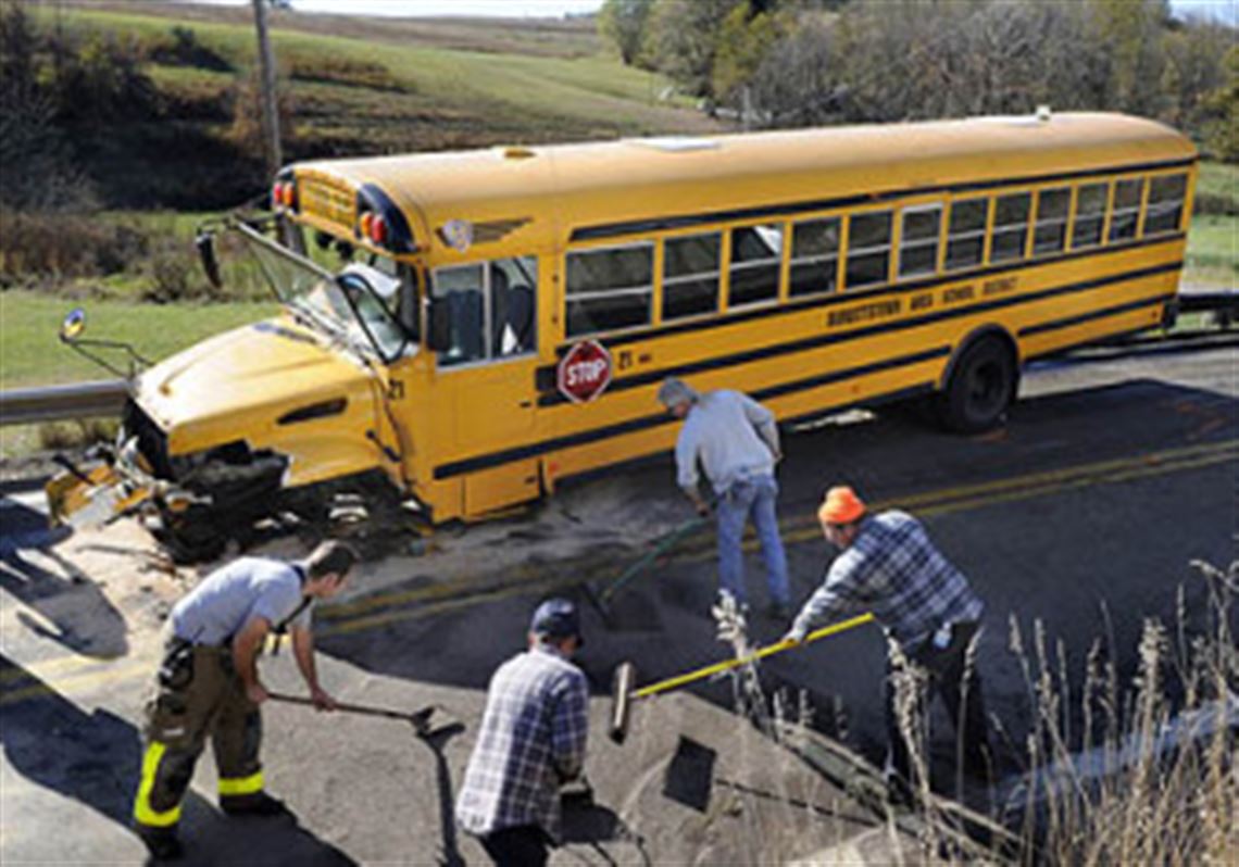 Truck driver killed in school bus crash | Pittsburgh Post-Gazette