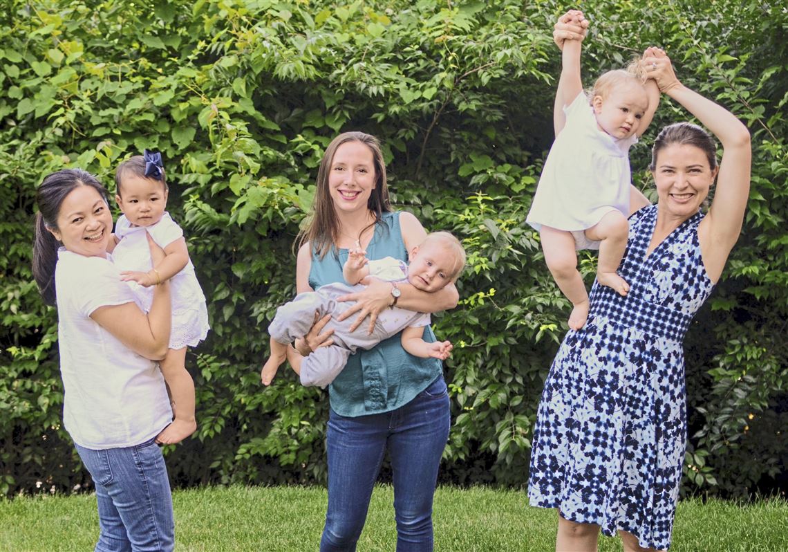 From left, Many Ly and her daughter, Nora Ly; Rachel McElroy and her son, Emmett McElroy; Brooklyn Hummel and her mother, Franciel Hummel. The women have developed a Spanish immersion program for the 2019-20 school year.
