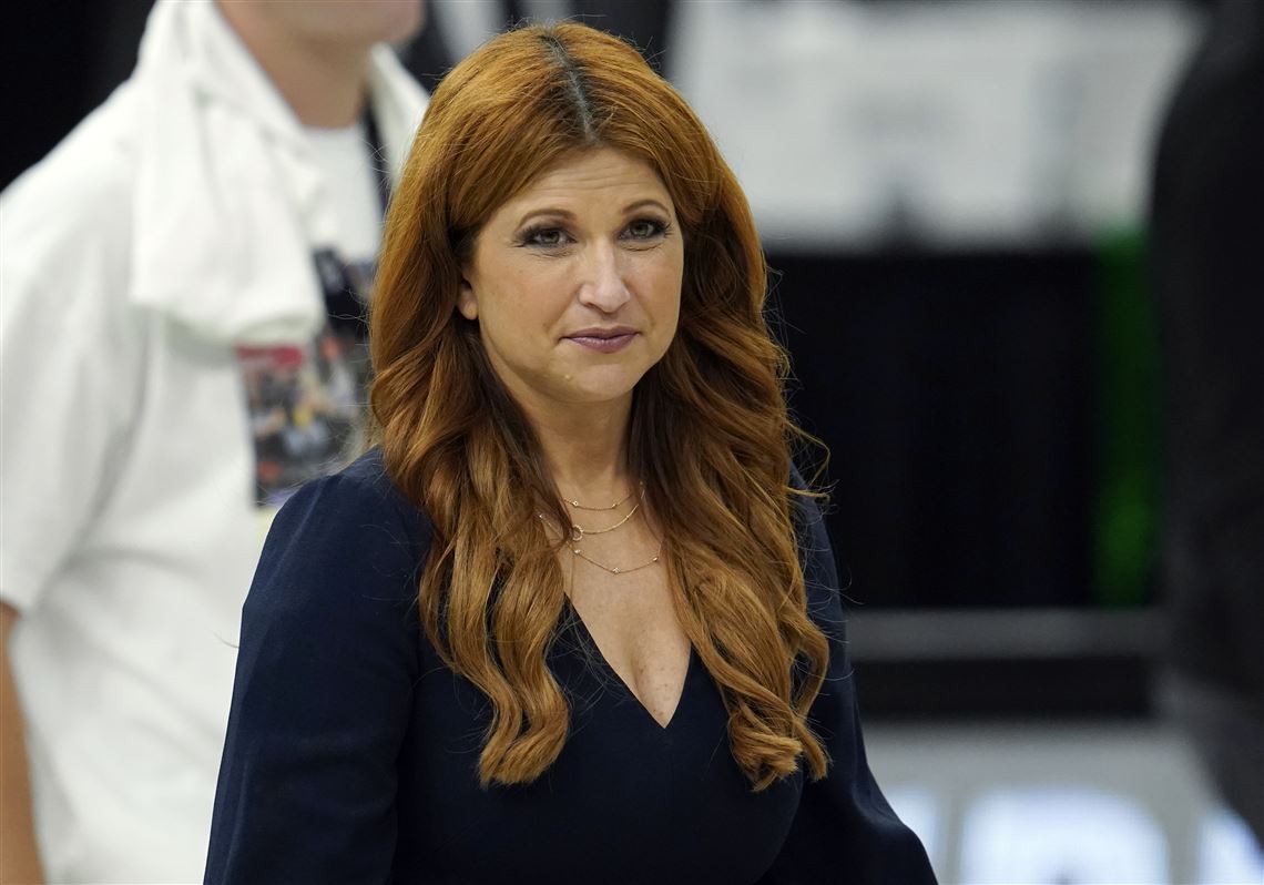 ESPN reporter Rachel Nichols walks on the court after Game 6 of the NBA Finals between the Milwaukee Bucks and Phoenix Suns in Milwaukee on July 20, 2021.