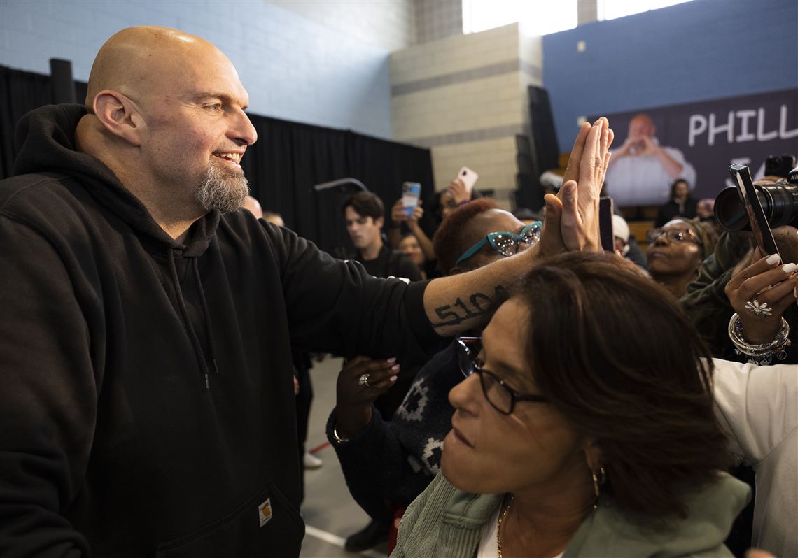 Fetterman holds rally in Philadelphia, his 1st public event in the city