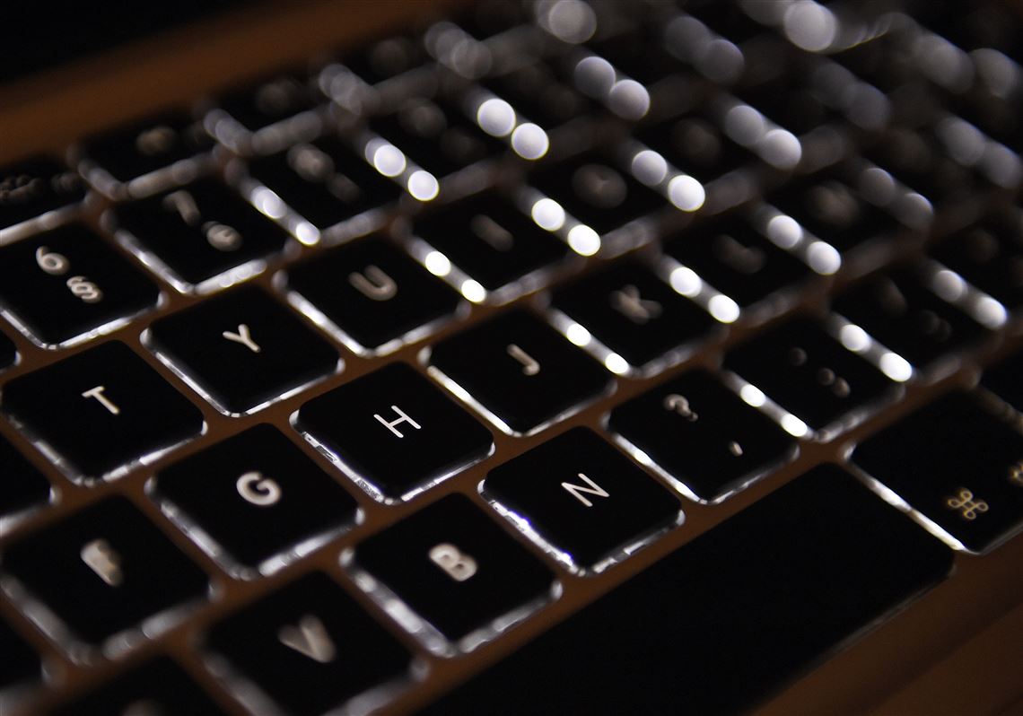 This file photo taken on April 17, 2015 shows a keyboard of a laptop computer. 