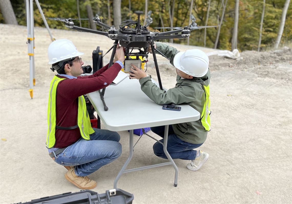 Pitt uses drone to create 3D model of new Fern Hollow Bridge construction