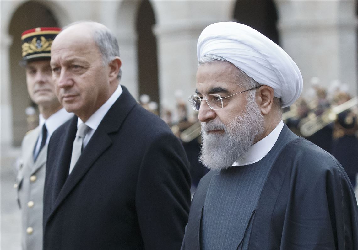 The Latest: East-west Contrasts In Iranian Leader's Visit 