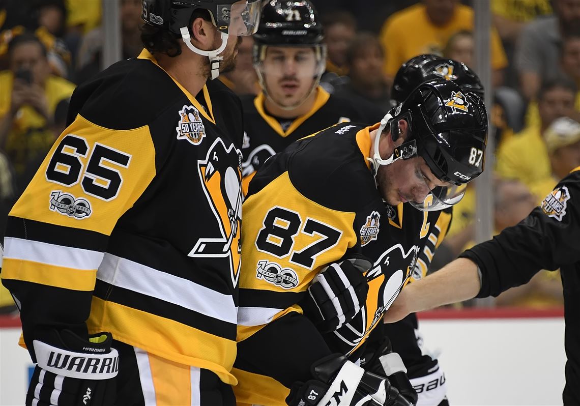 Sidney Crosby Skates At Penguins Practice Facility 