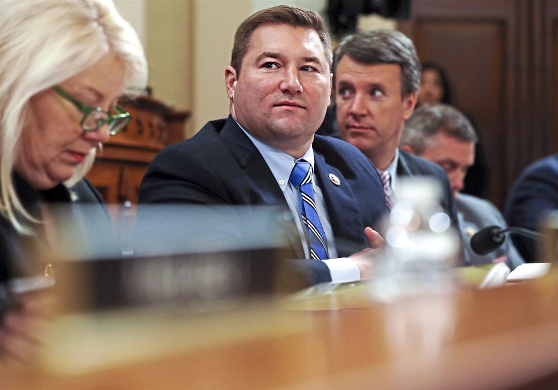 WASHINGTON, DC – DECEMBER 4: Rep. Guy Reschenthaler (R-PA) listens to testimony by constitutional scholars before the House Judiciary Committee in the Longworth House Office Building on Capitol Hill December 4, 2019 in Washington, DC. This is the first hearing held by the Judiciary Committee in the impeachment inquiry against U.S. President Donald Trump, whom House Democrats say held back military aid for Ukraine while demanding it investigate his political rivals. The Judiciary Committee will decide whether to draft official articles of impeachment against President Trump to be voted on by the full House of Representatives. (Photo by Chip Somodevilla/Getty Images)