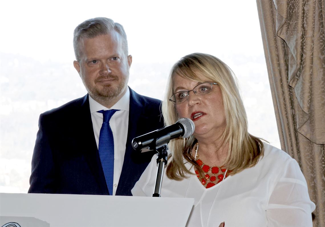 David Highfield with Judy Eakin.