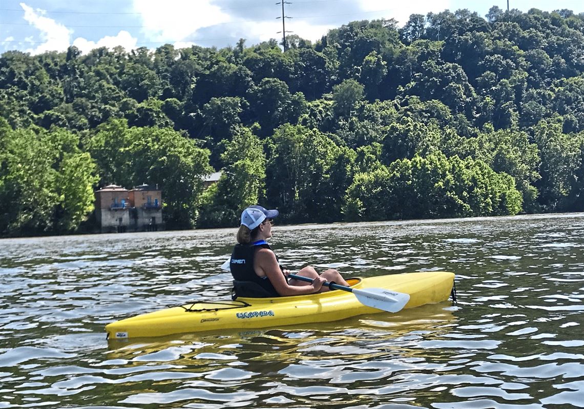 Kayaking on the Allegheny River near the Fox Chapel Marina.  