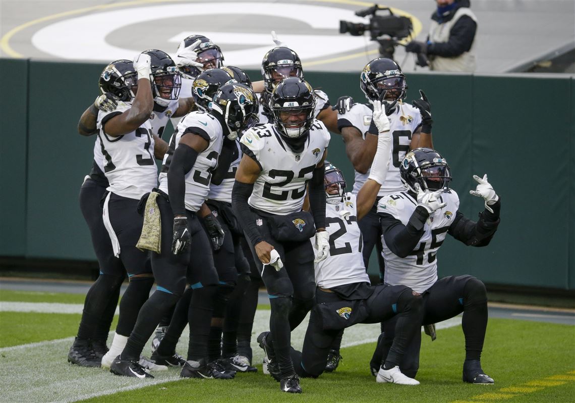 Wide receiver D.J. Chark of the Jacksonville Jaguars celebrates a