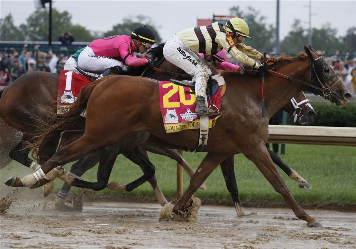 Kentucky Derby winner Country House out of the Preakness Stakes