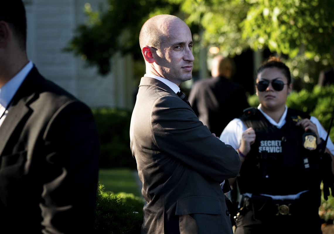 This file photo shows White House senior adviser Stephen Miller at the Congressional Picnic at the White House in Washington on June 21, 2019.