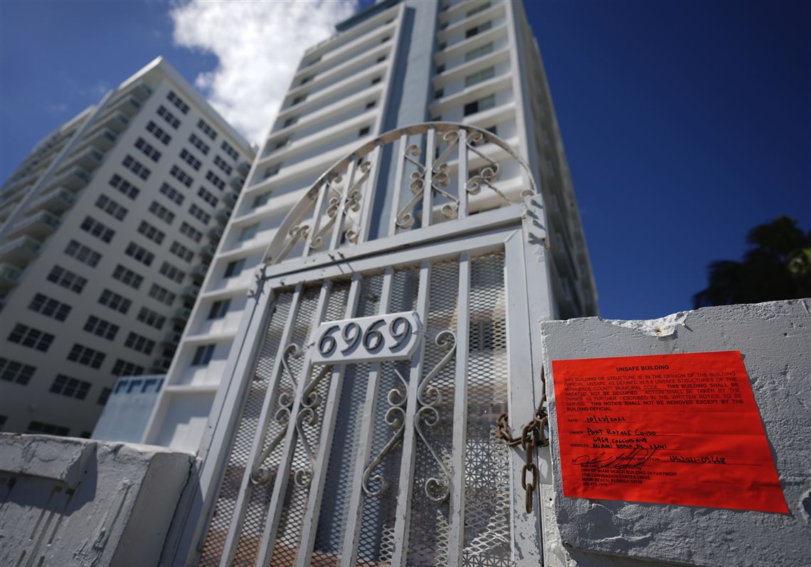 Miami Beach condo building evacuated near site of deadly collapse Pittsburgh PostGazette